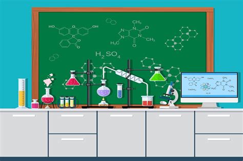 Buy BELECO Science Lab Backdrop 9x6ft Fabric Cartoon Chemistry