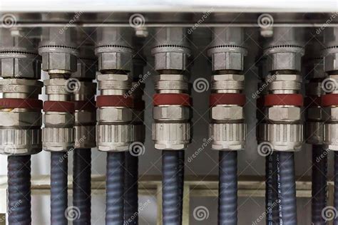 Electrical Cable Glands Stock Image Image Of Electricity 104729143