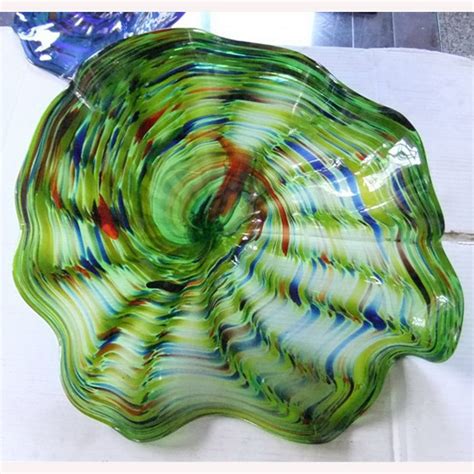 2020 Modern Handmade Blown Glass Wall Plate Murano Glass Chihuly Style