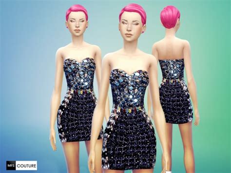 Dress Couture Sparkling Style By Missfortune At The Sims Resource