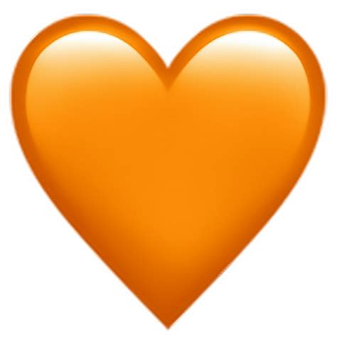 Orangeheartemoji Orange Heart Emoji