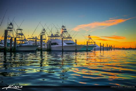 Boats At Sailfish Marina West Palm Beach Florida Hdr Photography By