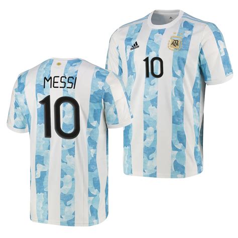 Lionel Messi Argentina Home Jersey Blue White 2021 22