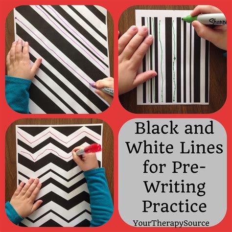 Black And White Pre Writing Line Practice Your Therapy Source