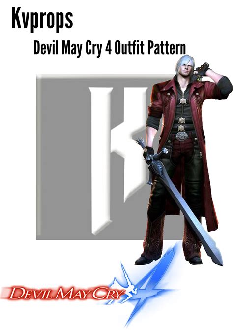 Devil May Cry 4 Dante Outfit Pattern Etsy