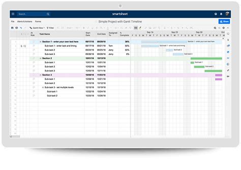 Create A Gantt Chart In Excel Instructions Tutorial Smartsheet