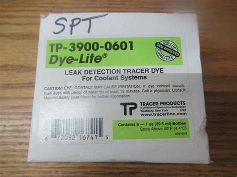 Tracerline Tp 3900 0601 Dye Lite Leak Detection Tracer Dye For Coolant