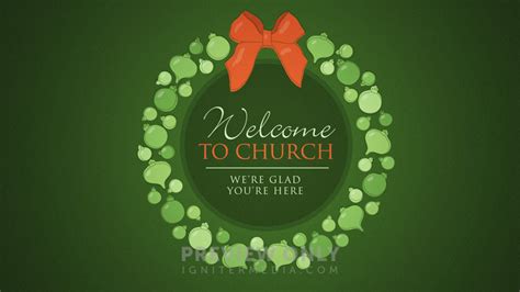 Ornament Wreath Welcome To Church Title Graphics Igniter Media