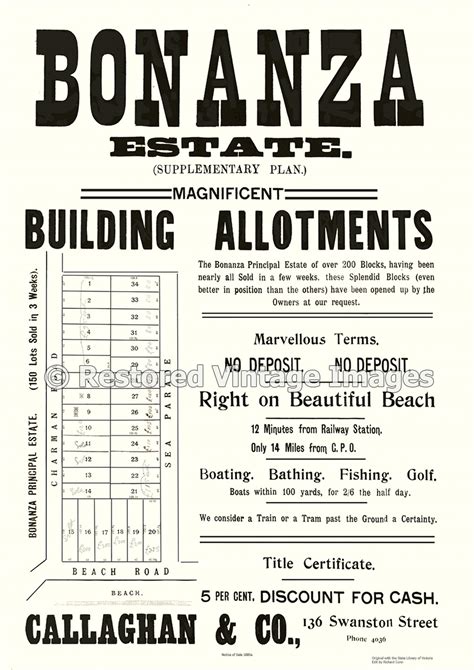 Bonanza Estate 1880s - Mentone - Restored Vintage Images