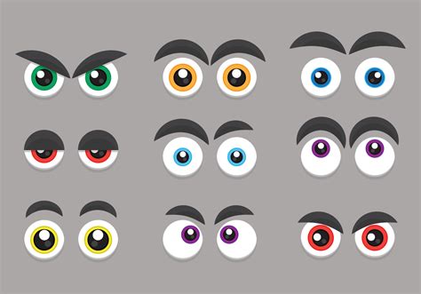 Olhos De Desenho Animado E Conjunto De Expressão 364781 Vetor No Vecteezy