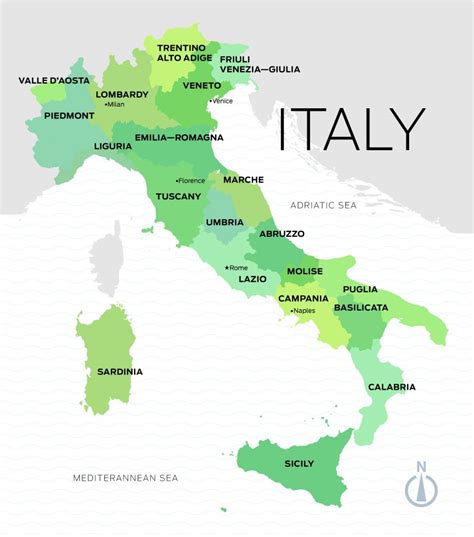 Mapa De Italia Con Regiones Y Provincias Mapas De Italia Para Free