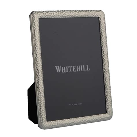 Whitehill Photo Frame Art Deco Brushed Silver Hammered Effect 13x18cm