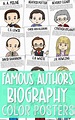 12 Famous Author Color Posters with Short Biographies. Print 2 to 4 to ...