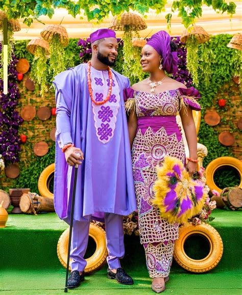Classic Nigerian Couple Outfits Igbo Traditional Wedding Etsy In Nigerian Traditional