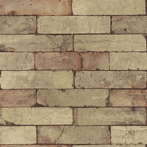 Brick Effect Brown Wallpaper By Albany Brick Wallpaper Faux Brick