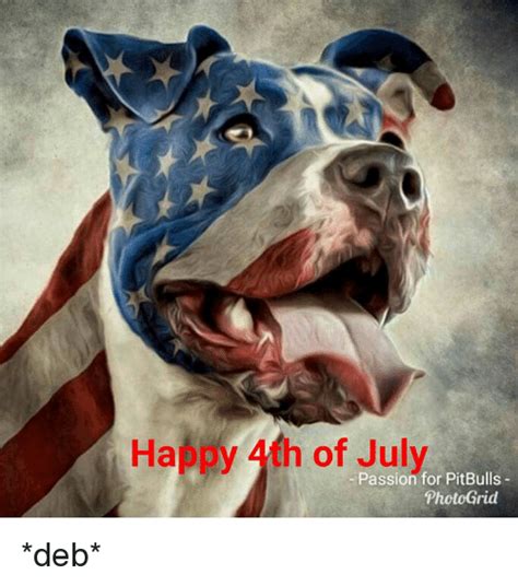 Happy 4th Of July Passion For Pitbulls Photogrid Deb Meme On Sizzle