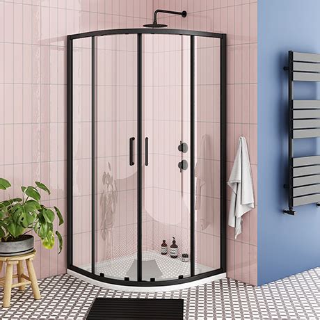 Toreno Matt Black 800 X 800mm Quadrant Shower Enclosure Buy Cheap
