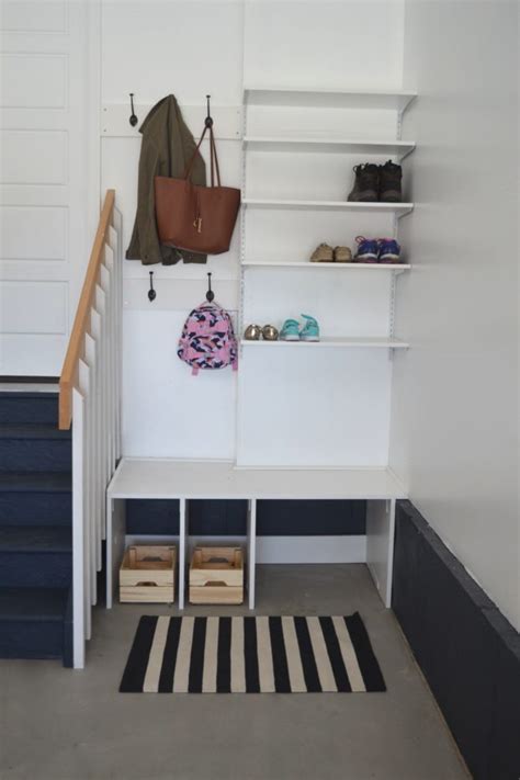 Find out how easy it is to make one of the spaces yourself in your own garage. How to Create an Organized Garage Mudroom - The Daily Hostess