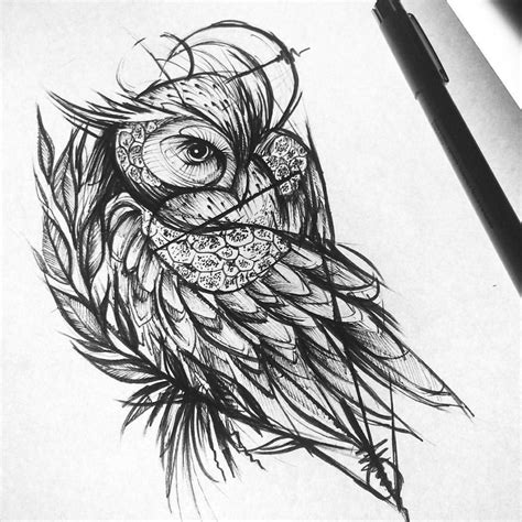 Owl Tattoo Drawings Owls Drawing Tattoo Sketches Tattoo Owl Flower