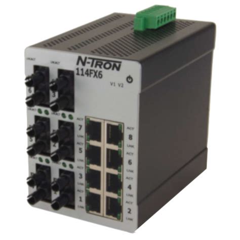 N Tron 114fx6 Sc Unmanaged Multimode Ethernet Switch 14 Port Wsc
