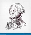 Retrato De Boceto Vectorial Maximilien Robespierre Fotografía editorial ...