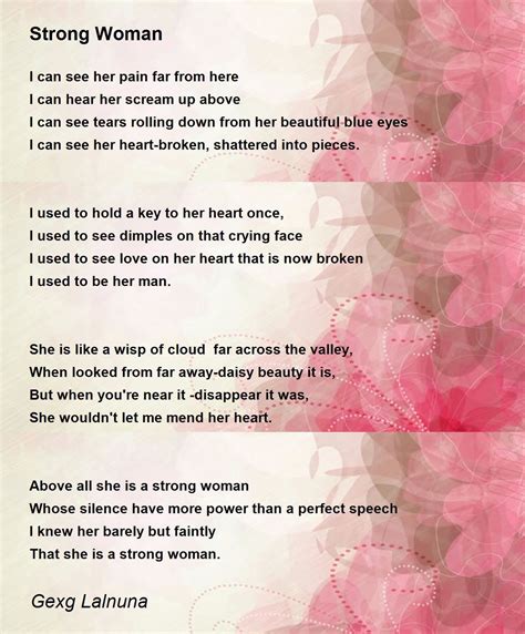 Strong Woman Strong Woman Poem By Gexg Lalnuna
