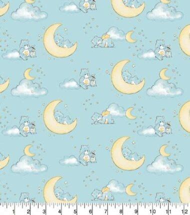 Bedtime Bears Care Bears Cotton Fabric Remnant House Fabric