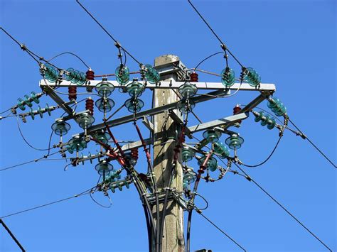 Power Lines Pole Junction Image Free Stock Photo Public Domain