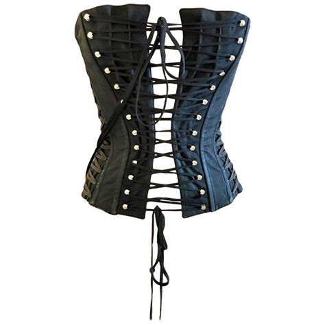 S S 2002 Dolce And Gabbana Runway Black Lace Up Corset Strapless Top 40 1 Dolce And Gabbana