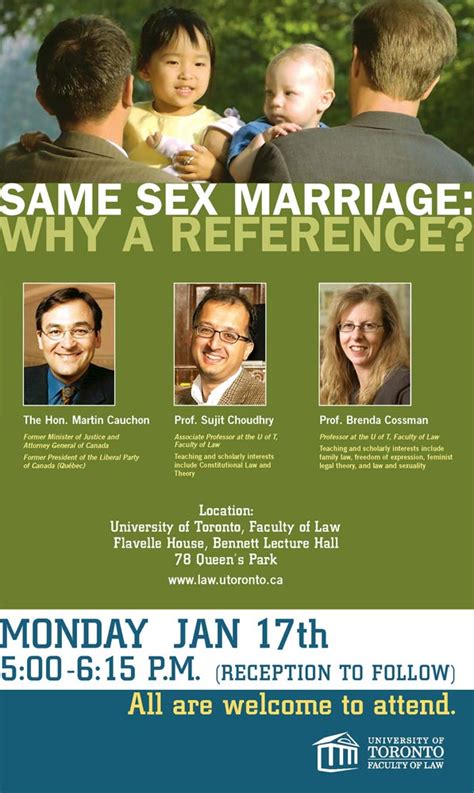 Same Sex Marriage Reference University Of Toronto Faculty Of Law