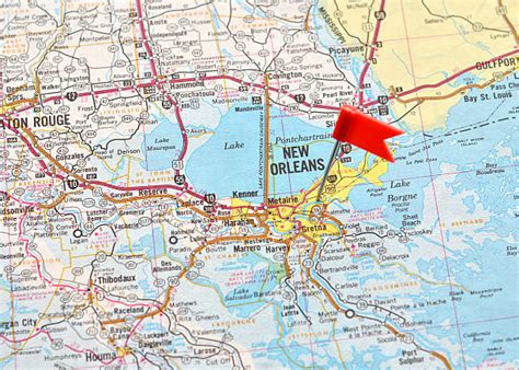 Mapa De Nueva Orleans Louisiana Estados Unidos Banco De Fotos E