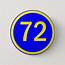 Number 72 In A Circle 6 Cm Round Badge  Zazzlecouk
