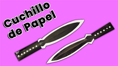 Cómo Hacer Un Cuchillo De Papel Fácil Origami Cuchillo Youtube
