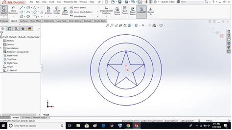 Solidworks Tutorial Sketch 2d Exercise 1 Beginners Youtube