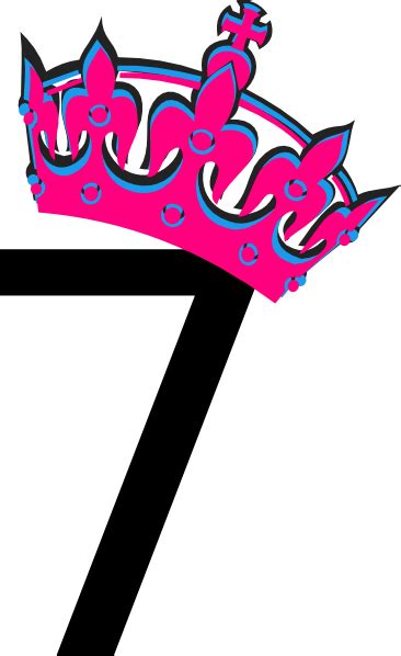 Pink Tilted Tiara And Number 7 Clip Art At Vector Clip Art