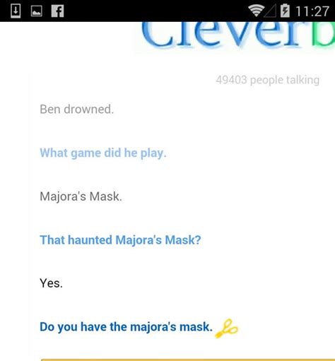 Ben Drowned Conversation On Cleverbot Screenshot 2 By Loveszelinkstuff On Deviantart