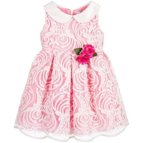 Girls Adorable Lacy Dress By Lesy Made With A Layer Of White Soft Floral Lacy Tulle Over A