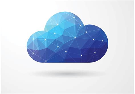 Free Vector Polygonal Cloud Computing Concept