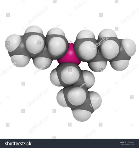 Tributyltin Hydride Molecule Organotin Reagent Used Stock Illustration