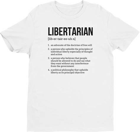Political Libertarian T Shirt Mens Short Sleeve Designed By