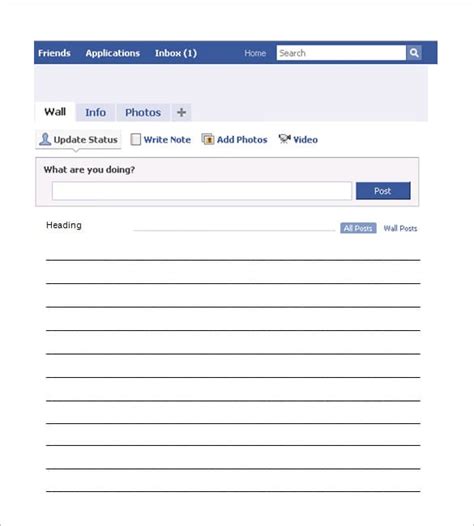 Blank Facebook Template 13 Free Word Ppt And Psd Documents Download