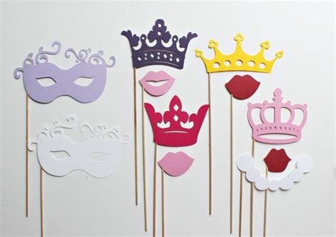 Photo Booth Props Hat Crown On A Stick Wedding Decorations Birthday