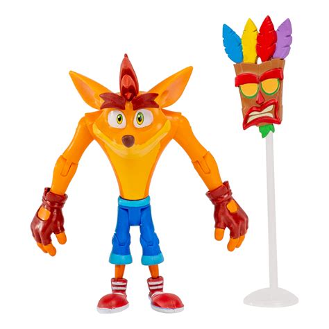 Crash Bandicoot Crash Bandicoot With Aku Aku Mask 45” Action Figure The Little Things