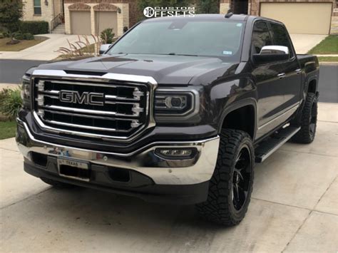 2016 Gmc Sierra 1500 Aggressive 1 Outside Fender On 22x10 18 Offset