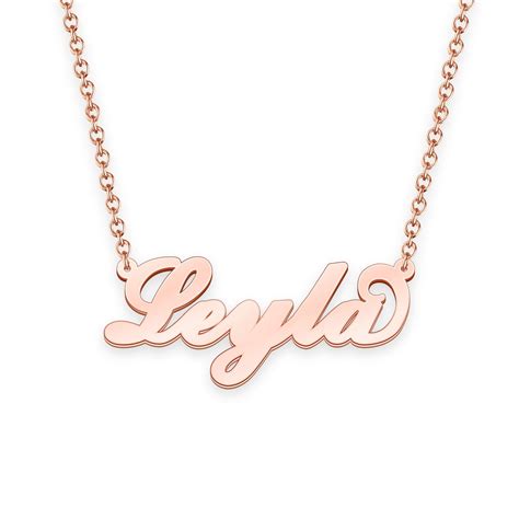 Leyla Name Necklace Gold Custom Necklace Personalized Ts For Her