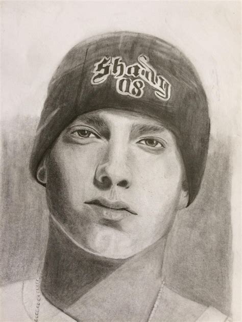 Eminem Sketch Pencil On A4 Portrait Drawing Sketches Eminem