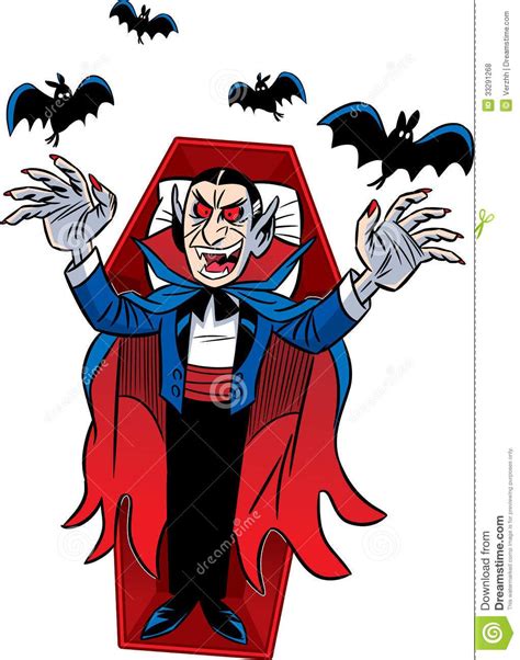 An Evil Vampire In A Red Car With Bats Flying Around It Stock Photo Image