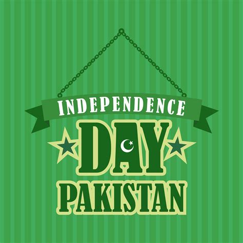 Happy Independence Day 14 August Pakistan Greeting Card 324401 Vector