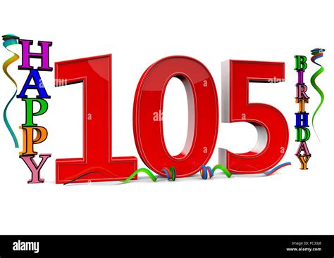 Happy 105 Birthday Stock Photo Alamy
