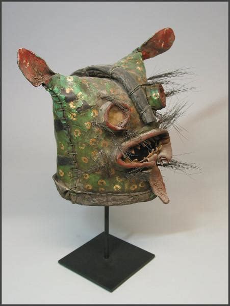 Mexican Tigre Mask From Zitlala Guerrero Rand African Art